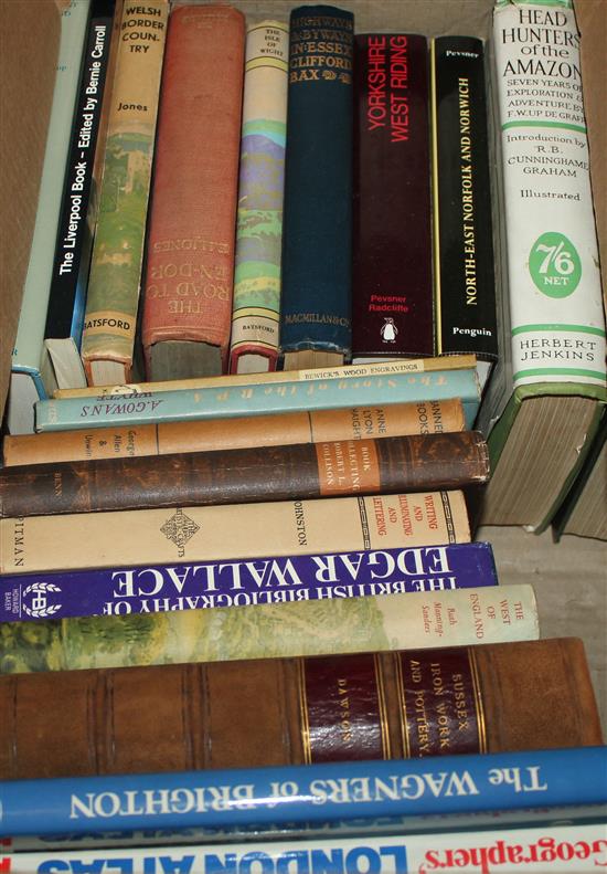 4 boxes books - travel, geography & others